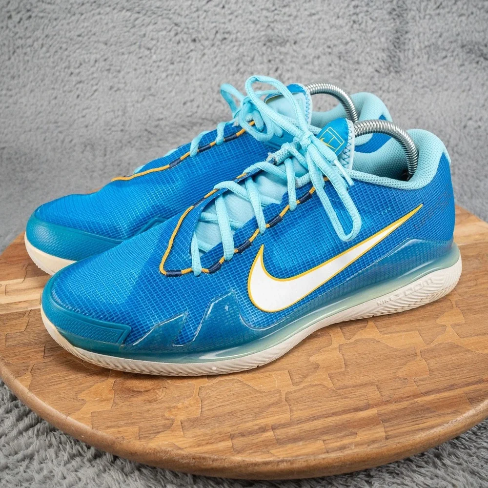 Nike Court Air Zoom Vapor Pro HC Blue White Tennis Shoes CZ0220-400 Men's Sz 9 - Picture 3 of 7